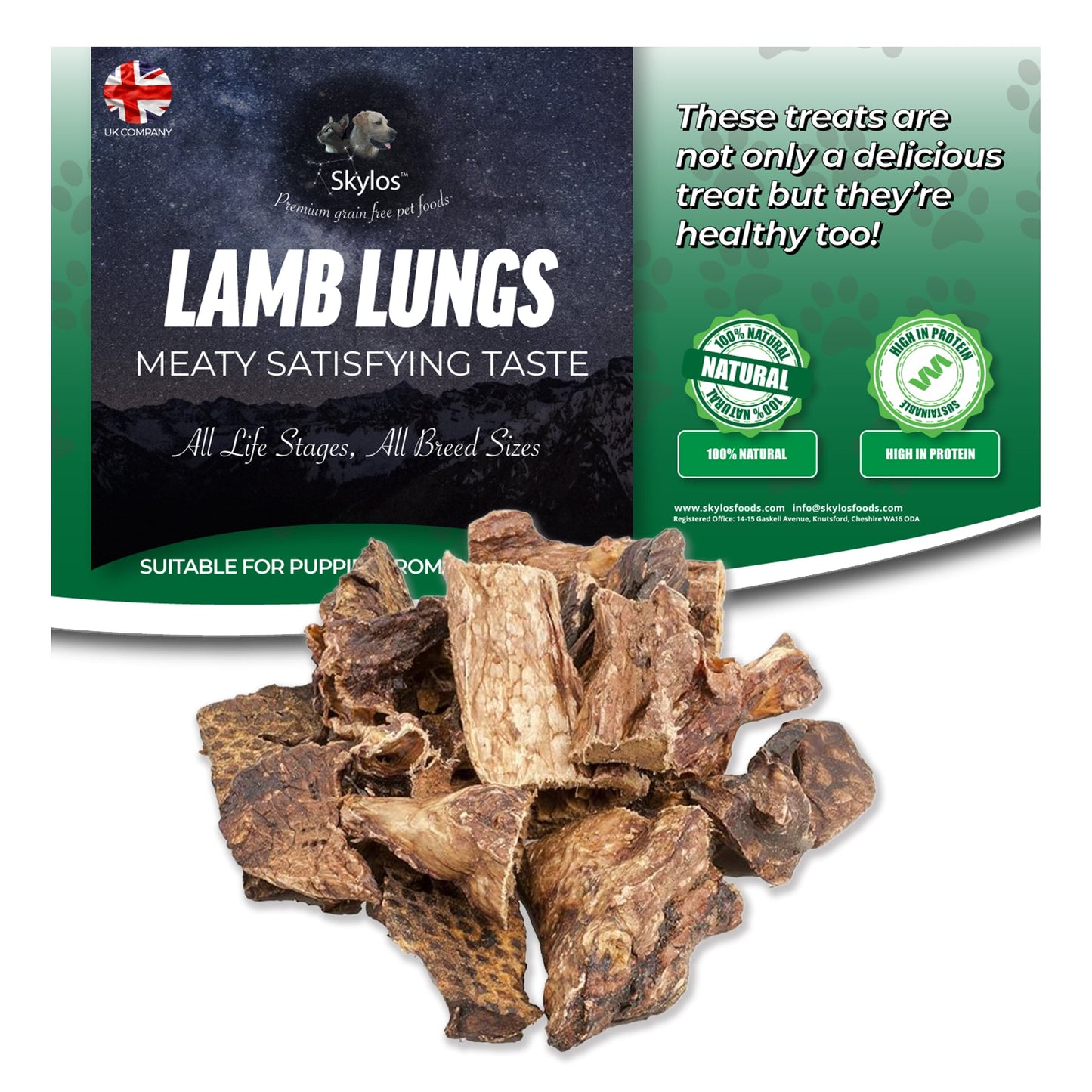 Lamb Lung Cubes - 200g