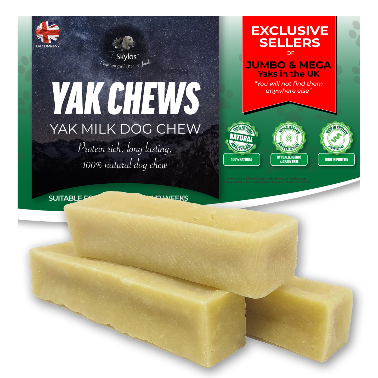 Yak Snack Chews - (Various Sizes)