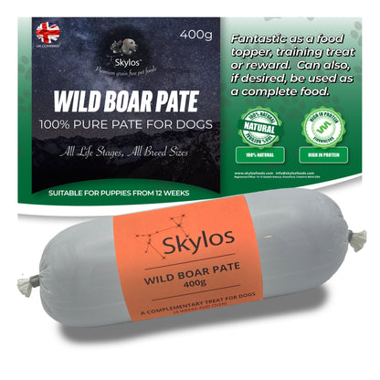 Skylos Pate in 8 Flavours and 2 Sizes, by the box.